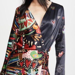 FARM Rio Wrap Dress - Carnival Hearts